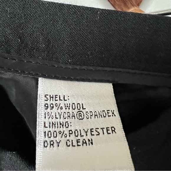 Vintage Italian Wool Black Tapered Trousers size 10 medium - Picture 5 of 5